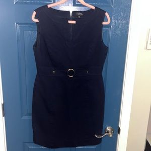 Tahari, Arthur S. Levine, navy blue sleeveless sheath dress size 10P